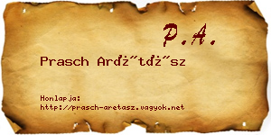 Prasch Arétász névjegykártya
